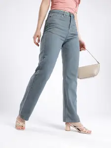 glitchez Women Stretchable Relaxed Straight Light Fade Jeans