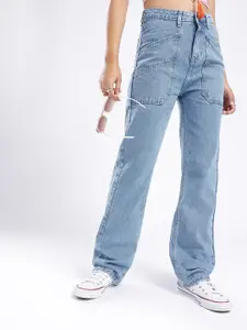 glitchez Women Straight Fit High-Rise Jeans