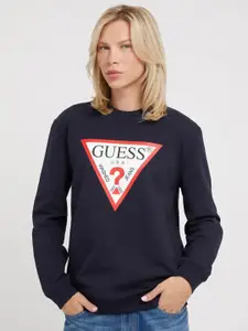 GUESS Men Brand Logo Printed Sweatshirt