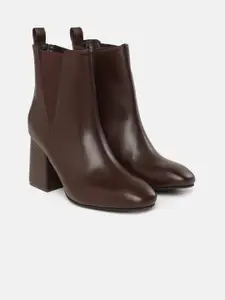 Allen Solly Women Mid-Top Block Heel Regular Boots