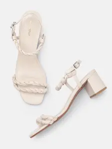 Allen Solly Square Toe Buckled Block Heels