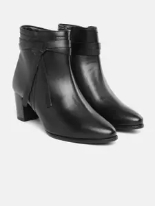 Allen Solly Women Tie-Up Detail Block Heel Boots