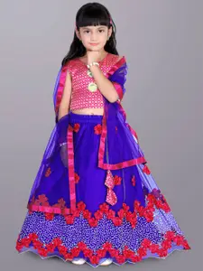 BAESD Girls Embroidered Sequinned Ready to Wear Lehenga & Blouse With Dupatta