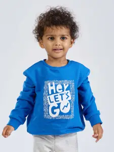Domyos By Decathlon Boys Typography Printed Cotton Sweatshirt
