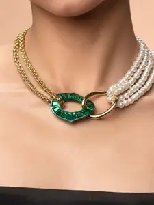 Isharya Brass Gold-Plated Necklace