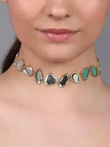 Isharya Brass Gold-Plated Choker Necklace