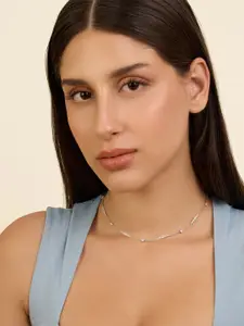 Isharya Brass Rhodium-Plated Necklace