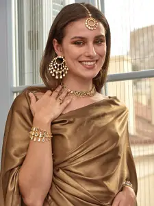 Isharya Brass Gold-Plated Choker Necklace