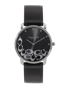 Coach Women Elliot Leather Analogue Watch 14504336