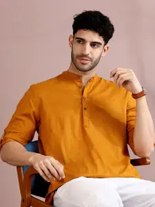 FILORI STUDIO Men Pure Cotton Checked Kurta