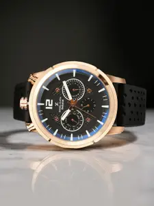 Daniel Klein Men Patterned Dial & Leather Straps Analogue Watch DK11378-5_OR