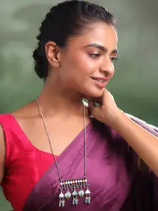 Yellow Chimes Silver-Plated Necklace