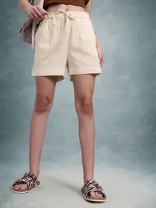 The Roadster Life Co. Women Mid-Rise Pure Cotton Regular Shorts