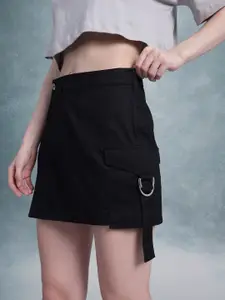 The Roadster Life Co. Pocket Detailing Wrap Style Asymmetric Mini Skorts