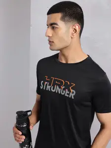 HRX by Hrithik Roshan Rapid-Dry Brand Logo Print Training T-shirt