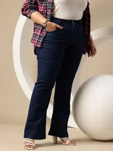 Sztori Plus Size Women Mid-Rise Bootcut Stretchable Jeans