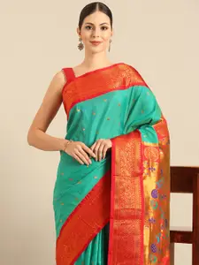 Varkala Silk Sarees Ethnic Motifs Zari Paithani Saree