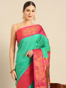 Varkala Silk Sarees Ethnic Motifs Zari Paithani Saree