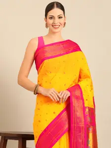 Varkala Silk Sarees Ethnic Motifs Zari Paithani Saree