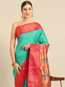 Varkala Silk Sarees Ethnic Motifs Zari Paithani Saree