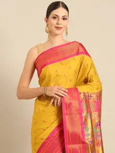 Varkala Silk Sarees Ethnic Motifs Zari Paithani Saree