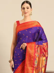 Varkala Silk Sarees Ethnic Motifs Zari Paithani Saree