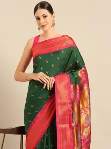 Varkala Silk Sarees Ethnic Motifs Zari Paithani Saree