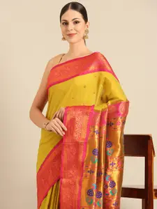 Varkala Silk Sarees Ethnic Motifs Zari Paithani Saree