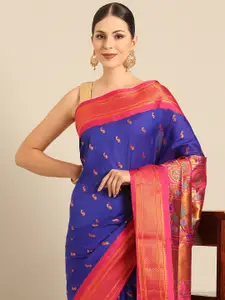 Varkala Silk Sarees Ethnic Motifs Zari Paithani Saree