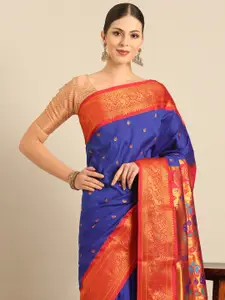 Varkala Silk Sarees Ethnic Motifs Zari Paithani Saree
