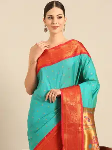 Varkala Silk Sarees Ethnic Motifs Zari Paithani Saree