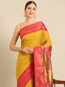 Varkala Silk Sarees Ethnic Motifs Zari Paithani Saree