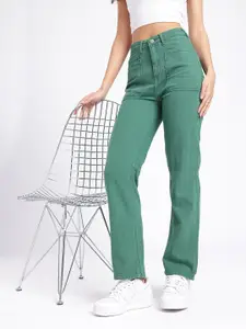 glitchez Women Straight Fit Panelling Stretchable Jeans