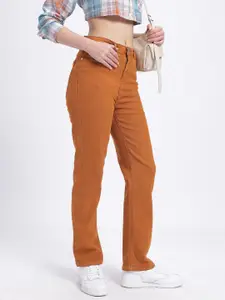 glitchez Women Mid-Rise Stretchable Straight Fit Jeans