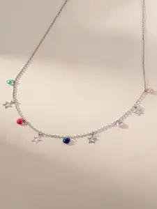 TOUCH925 Pure Silver Cubic Zirconia Necklace