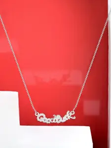 TOUCH925 Pure Silver Goodluck Cubic Zirconia Necklace