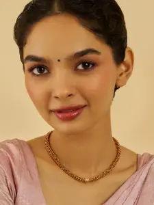 Kushal's Fashion Jewellery Gold-Plated Antique Necklace