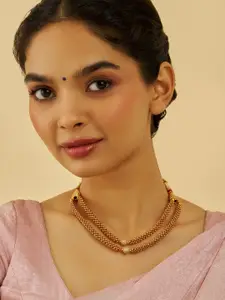 Kushal's Fashion Jewellery Gold-Plated Antique Necklace