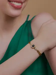 Kushal's Fashion Jewellery Gold-Plated Stone Studded Bangle