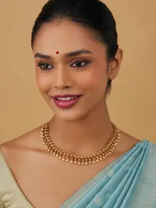 Kushal's Fashion Jewellery Gold-Plated Antique Necklace