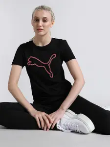 Puma ESS Women Logo Printed Cotton Tshirt