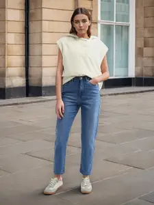 Flying Machine Women High-Rise Light Fade Stretchable Straight Fit Jeans