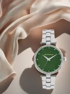 GIORDANO Women Embellished Dial & Stainless Steel Bracelet Style Analogue Watch A2079-55