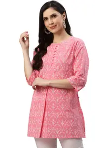 KALINI Floral Printed Pure Cotton Kurti