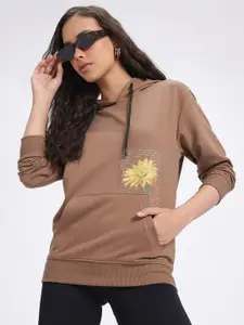 glitchez Casual Printed Hooded Sweatshirt