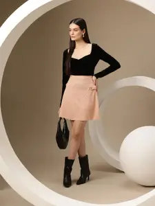 Chemistry Women Self Design A-line Mini Skirt