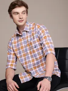 Nautica Men Premium Tartan Checked Casual Shirt