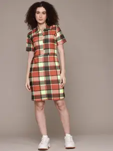 Roadster Women Checked Shirt Dress