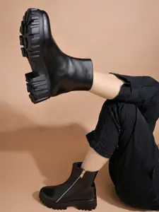 Shoetopia Girls Platform-Heeled Regular Boots