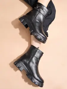 Shoetopia Girls Platform-Heeled Regular Boots